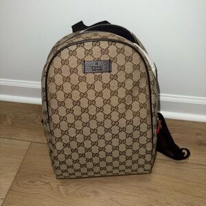 NWT Gucci Beige Monogram Backpack for Men or women